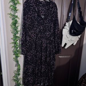 Elegant Black and Pink Women's Dress